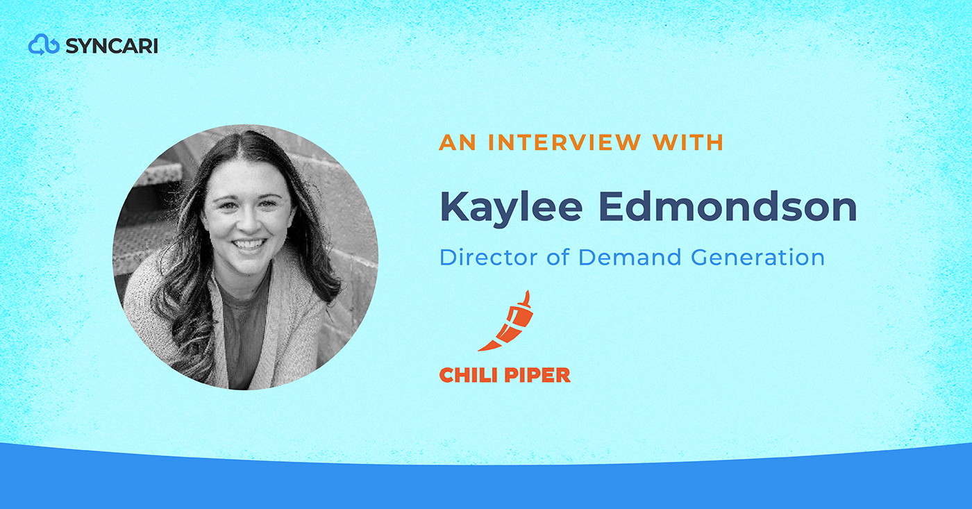 Kaylee Edmonson, Director of Demand Generation, title card for Data Superheroes RevOps interview series